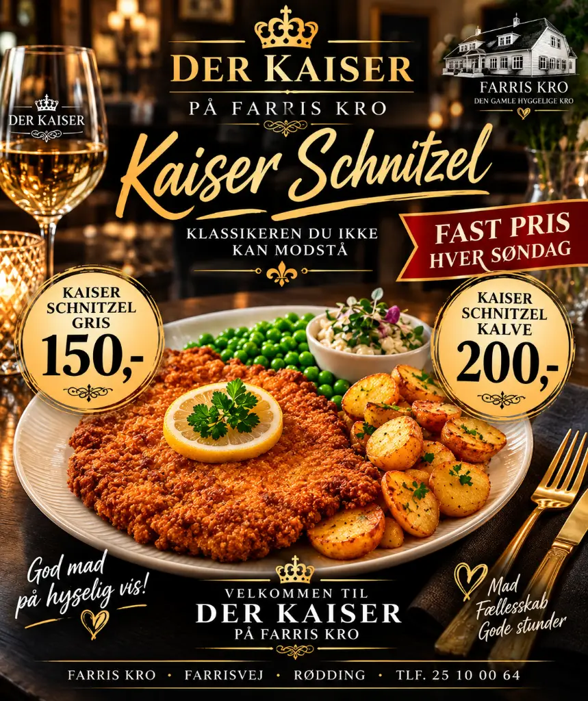 Kaiser-schnitzel-FarrisKro Kaiser Schnitzel - Billede 1